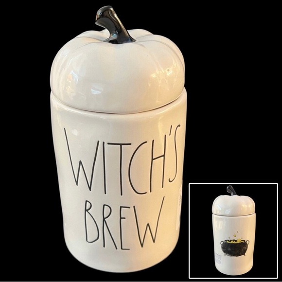 Rae Dunn Other - Rae Dunn WITCH’S BREW Candle Halloween Cauldron Pumpkin Ivory Black LL New